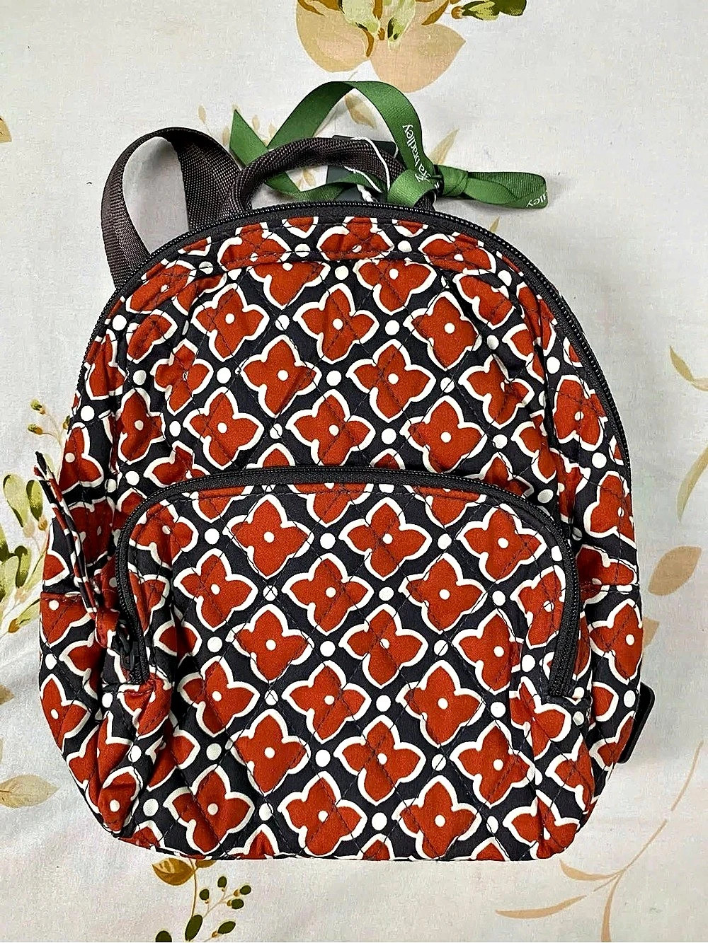 Vera Bradley Small Backpack in Brown & Black